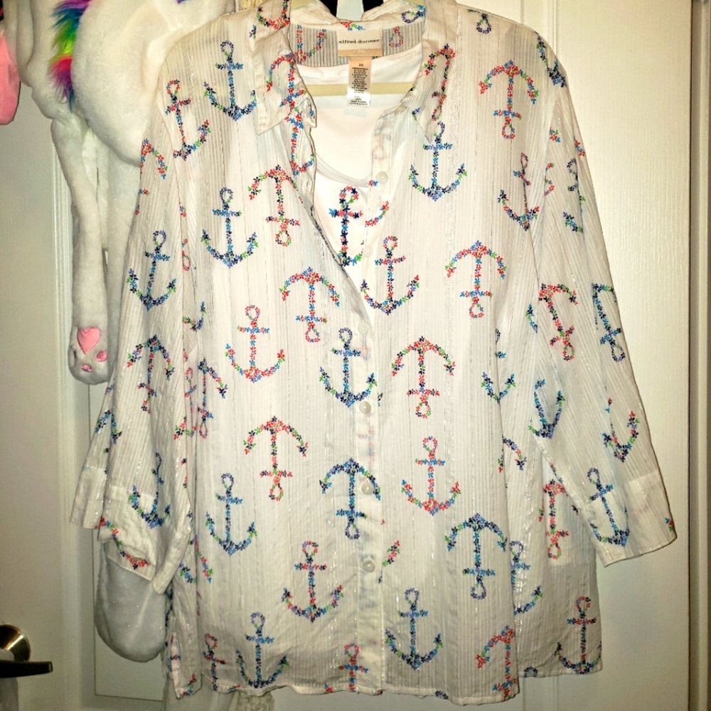 NWOT Plus sized 3x Alfred Dunner Blouse
